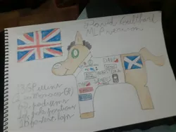 Size: 4128x3096 | Tagged: safe, derpibooru import, screencap, ponified, pony, david coulthard, formula 1, great britain, image, jpeg, solo, traditional art, united kingdom