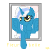 Size: 100x100 | Tagged: safe, artist:1pony1, derpibooru import, oc, oc:fleurbelle, alicorn, pony, alicorn oc, bow, female, hair bow, horn, image, mare, name, pixel art, png, wings, yellow eyes