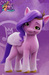 Size: 646x993 | Tagged: safe, derpibooru import, edit, edited screencap, screencap, pipp petals, pegasus, pony, spoiler:g5, adorapipp, animated, cute, floppy ears, g5, gif, happy, image, looking at you, loop, solo, spinning, spread wings, tippy taps, trotting, trotting in place, wings