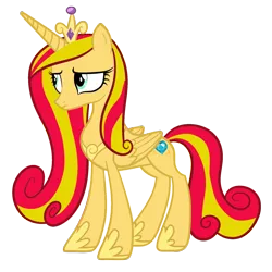 Size: 1600x1600 | Tagged: safe, artist:blah23z, derpibooru import, princess cadance, sunset shimmer, alicorn, pony, alicornified, female, image, palette swap, png, race swap, recolor, shimmercorn, simple background, solo, transparent background