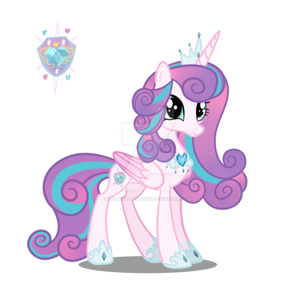 Size: 1600x1600 | Tagged: safe, artist:magicstarshine12, derpibooru import, princess flurry heart, alicorn, pony, base used, deviantart watermark, eyelashes, female, hoof shoes, horn, image, jewelry, mare, obtrusive watermark, older, older flurry heart, peytral, png, simple background, solo, tiara, transparent background, watermark, wings