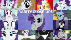 Size: 1280x721 | Tagged: safe, derpibooru import, edit, edited screencap, editor:quoterific, screencap, rarity, pony, unicorn, a dog and pony show, honest apple, it isn't the mane thing about you, made in manehattan, rarity investigates, sisterhooves social, the crystal empire, the saddle row review, angry, bipedal, carousel boutique, crying, cute, eye lashes, female, glowing horn, guitarity, horn, image, magic, magic aura, no spoilers, png, raribetes, solo