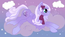 Size: 1182x665 | Tagged: safe, artist:mercyamour, derpibooru import, oc, oc:hearts allure, pegasus, pony, clothes, cloud, female, image, jpeg, lying down, lying on a cloud, mare, on a cloud, pegasus oc, scarf, sky, snow, snowfall, wings, winter