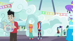 Size: 1920x1080 | Tagged: safe, artist:excelso36, derpibooru import, edit, edited screencap, screencap, aqua blossom, leafy mint, megan williams, mint chip, rainbow dash, equestria girls, equestria girls series, rollercoaster of friendship, clothes, converse, diaper, diaper edit, diaper fetish, female, fetish, g1, image, male, mother and child, mother and son, outdoors, png, shoes