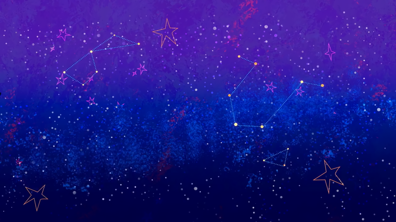 Size: 3000x1688 | Tagged: safe, derpibooru import, edit, edited screencap, screencap, my little pony: pony life, spoiler:pony life s02e13, constellation, denoised, image, magical mare-story tour, no pony, png, space, stars, waifu2x