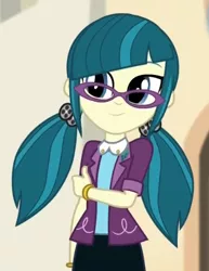 Size: 358x464 | Tagged: safe, derpibooru import, screencap, juniper montage, equestria girls, movie magic, spoiler:eqg specials, cute, image, junibetes, looking at you, png, smiling, smiling at you, solo