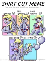 Size: 6000x7967 | Tagged: suggestive, artist:outofworkderpy, derpibooru import, derpy hooves, pegasus, pony, semi-anthro, comic:out of work derpy, 4th of july, american flag, balloon, bikini, bikini top, blushing, blushing profusely, boob window, breasts, cleavage, clothes, comic, fake boobs, female, flag, flag bikini, funny, funny as hell, holiday, image, independence day, meme, my little pony, oops, png, shirt cut meme, sideboob, sling bikini, subverted meme, swimsuit, underboob