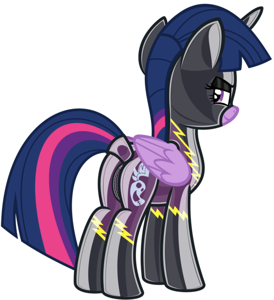 Size: 5000x5484 | Tagged: questionable, alternate version, artist:severity-gray, derpibooru import, twilight sparkle, twilight sparkle (alicorn), alicorn, pony, absurd resolution, black eyeshadow, butt, clothes, costume, eyeshadow, female, image, latex, latex suit, looking at you, looking back, looking back at you, makeup, mare, mask, plot, png, rear view, rubber, shadowbolts, shadowbolts costume, shine, simple background, smiling, smiling at you, smirk, solo, solo female, symbol, tail wrap, tight clothing, transparent background, twibutt, zipper