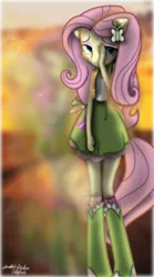 Size: 2496x4489 | Tagged: safe, artist:lincolnbrewsterfan, derpibooru import, fluttershy, equestria girls, .svg available, backpack, blurry, blurry background, boots, butterfly hairpin, clothes, derpibooru exclusive, droste effect, eqg promo pose set, eyeshadow, hair tie, hairpin, hand, hiding face, high heel boots, high socks, image, inkscape, inspired by a song, inspired by another artist, lens flare, lidded eyes, long hair, looking at you, makeup, miserable, png, ponied up, pony ears, raised hand, recursion, road, sad, sad face, shading, shirt, shoes, signature, skirt, solo, song in the description, summer, sunset, tanktop, vector, wallpaper, wings
