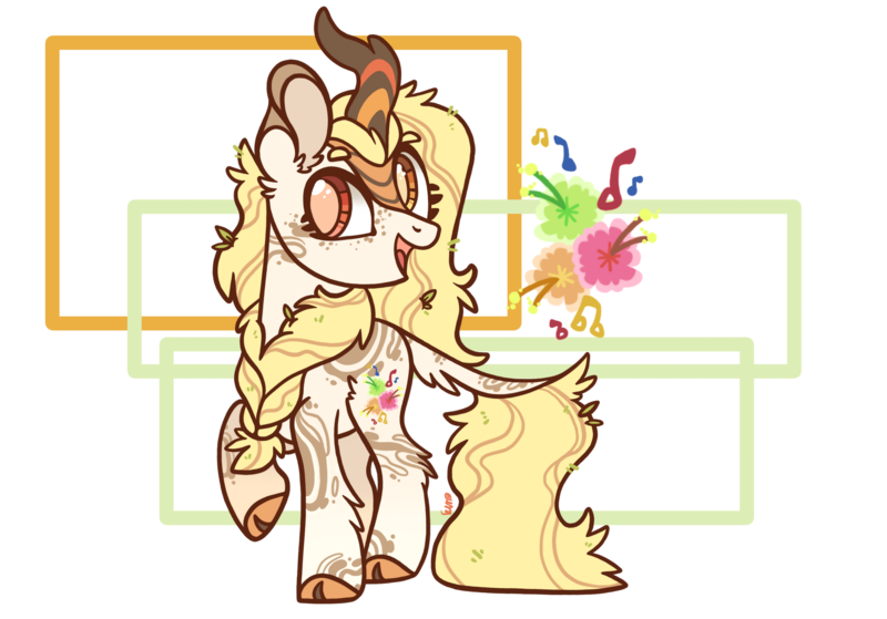 Size: 1920x1342 | Tagged: safe, artist:caramelbolt24, derpibooru import, oc, oc:summer harvest, unofficial characters only, hybrid, kirin, cloven hooves, eyelashes, female, horn, image, interspecies offspring, kirin oc, leonine tail, magical lesbian spawn, offspring, parent:applejack, parent:autumn blaze, parents:autumnjack, png, raised hoof, simple background, story included, transparent background