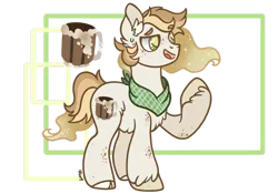 Size: 1600x1118 | Tagged: safe, artist:caramelbolt24, derpibooru import, oc, oc:wheat beer, unofficial characters only, earth pony, pony, alcohol, beer, chest fluff, ear fluff, earth pony oc, image, magical lesbian spawn, neckerchief, offspring, open mouth, parent:applejack, parent:princess celestia, parents:applelestia, png, raised hoof, signature, simple background, smiling, story included, transparent background, unshorn fetlocks