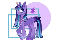 Size: 2388x1668 | Tagged: safe, artist:caramelbolt24, derpibooru import, twilight sparkle, twilight sparkle (alicorn), alicorn, pony, alternate design, ethereal mane, female, glasses, horn, horn ring, image, jewelry, mare, png, raised hoof, ring, simple background, smiling, starry mane, starry wings, story included, transparent background, wings