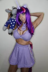 Size: 3456x5184 | Tagged: safe, artist:sarahn29, derpibooru import, smarty pants, twilight sparkle, human, bronycon, bronycon 2012, 2012, bra, breasts, cleavage, clothes, cosplay, costume, image, irl, irl human, jpeg, photo, underwear