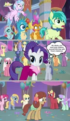 Size: 1280x2208 | Tagged: safe, artist:silverbuller, derpibooru import, edit, edited screencap, screencap, amber grain, auburn vision, bifröst, dawnlighter, fluttershy, fuchsia frost, gallus, golden crust, goldy wings, lilac swoop, loganberry, midnight snack (character), night view, ocarina green, ocellus, rarity, sandbar, silverstream, slate sentiments, smolder, strawberry scoop, summer breeze, tune-up, yona, ponified, changeling, dragon, earth pony, gryphon, hippogriff, pegasus, pony, unicorn, she's all yak, comic, female, friendship student, image, male, open mouth, png, pony yona, screencap comic, shocked, species swap, student six
