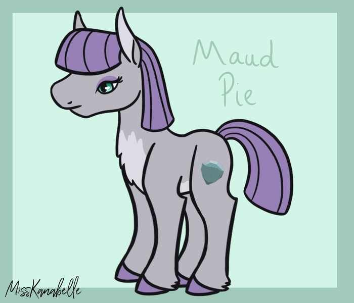 Size: 1750x1500 | Tagged: safe, artist:misskanabelle, derpibooru import, maud pie, earth pony, pony, abstract background, chest fluff, colored hooves, female, image, mare, png, signature, solo, story included