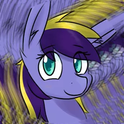 Size: 906x906 | Tagged: safe, artist:ponballoon, oc, oc:swift harmony, pony, abstract background, bust, image, looking at you, png, portrait, solo