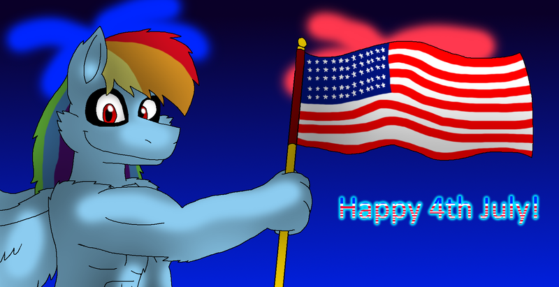 Size: 1662x854 | Tagged: safe, artist:alexeigribanov, derpibooru import, rainbow dash, anthro, pegasus, pony, .mov, swag.mov, 4th of july, american flag, female, fireworkds, flag, gigadash, holiday, image, muscles, png, pony.mov, solo, united states
