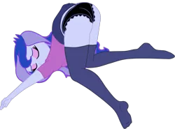 Size: 2187x1618 | Tagged: suggestive, artist:gmaplay, derpibooru import, princess luna, equestria girls, ass, ass up, black underwear, butt, clothes, face down ass up, image, moonbutt, png, solo, unconscious, underwear, vice principal luna, vice principal moonbutt