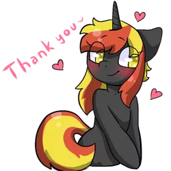 Size: 512x512 | Tagged: safe, artist:alex69vodka, derpibooru import, oc, oc:java, unofficial characters only, pony, unicorn, blushing, female, heart, image, png, simple background, smiling, sticker, text, transparent background