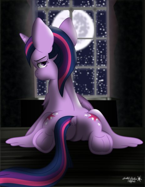 Size: 970x1257 | Tagged: questionable, artist:lincolnbrewsterfan, artist:mattbas, derpibooru import, twilight sparkle, alicorn, 3/4 view, adorasexy, beautiful eyes, bedroom, bedroom eyes, bookhorse, both cutie marks, butt, chest fluff, curtain, curtains, cute, cutie mark, derpibooru exclusive, droop, female, frog (hoof), glow, hind legs, hindquarters, hoofbutt, house, image, knowing, legs apart, lidded eyes, lightly watermarked, long tail, looking at you, lovely, mane, mare in the moon, missionary position, moon, moonlight, nc-tv signature, night, no base, not sure if want, plot, plotting, plotting your demise, png, presenting, purple smart, rear view, reflection, seduction, seductive, seductive look, seductive pose, sex, sexy, shading, shadow, signature, smiling, smiling at you, smirk, snow, snowfall, solo, solo female, spreading, spread legs, spread wings, stupid sexy twilight, subtle, sultry, sultry gaze, sultry pose, .svg available, tail, thighlight sparkle, thunder thighs, twibutt, twilight sparkle (alicorn), twilight sparkle's cutie mark, underhoof, vector, waiting, waiting for op, walls, watermark, window, windowsill, wingboner, wings, wing spreading, winter, wooden floor
