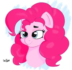 Size: 2748x2687 | Tagged: safe, artist:datzigga, derpibooru import, pinkie pie, earth pony, pony, bust, cute, diapinkes, image, png, poofy mane, portrait, solo