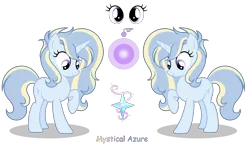 Size: 3642x2140 | Tagged: safe, artist:starshine-sentryyt, derpibooru import, oc, oc:mystical azure, pony, unicorn, female, image, mare, offspring, parent:prince blueblood, parent:trixie, parents:bluetrix, png, simple background, solo, transparent background