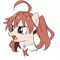 Size: 500x500 | Tagged: safe, artist:yuyanshu, derpibooru import, ponified, pony, darling in the franxx, image, jpeg, miku