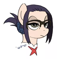 Size: 500x500 | Tagged: safe, artist:yuyanshu, derpibooru import, ponified, pony, darling in the franxx, glasses, ikuno, image, jpeg