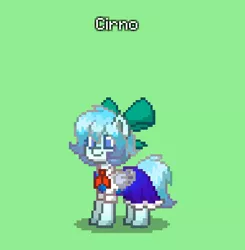 Size: 448x457 | Tagged: safe, derpibooru import, ponified, fairy, fairy pony, ice pony, object pony, original species, pegasus, pony, pony town, cirno, crossover, female, ice, image, mare, png, solo, touhou