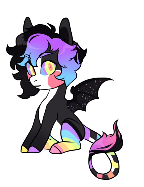 Size: 1000x1300 | Tagged: safe, artist:lavvythejackalope, derpibooru import, oc, unofficial characters only, bat pony, pony, bat pony oc, bat wings, colored hooves, image, png, simple background, sitting, solo, transparent background, wings