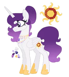 Size: 900x1000 | Tagged: safe, artist:magicuniclaws, derpibooru import, oc, pony, female, image, magical lesbian spawn, mare, offspring, parent:princess cadance, parent:rarity, parents:raridance, png, solo