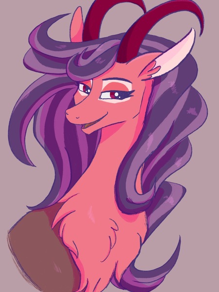 Size: 2048x2732 | Tagged: safe, artist:imperiialfrost, derpibooru import, oc, draconequus, hybrid, female, image, interspecies offspring, jpeg, offspring, parent:discord, parent:princess cadance, parents:discodance, simple background, solo