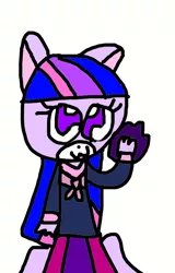 Size: 664x1038 | Tagged: safe, artist:sugarbugjewelpet, derpibooru import, twilight sparkle, anthro, fox, 1000 hours in ms paint, clothes, female, image, magic, png, shirt, skirt, solo, sonicified, sonic the hedgehog (series)
