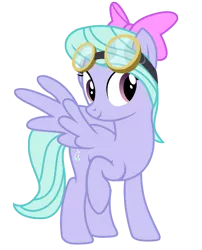 Size: 2561x3174 | Tagged: safe, artist:three uncle, derpibooru import, flitter, pegasus, pony, hurricane fluttershy, background pony, bow, female, goggles, image, mare, png, simple background, transparent background