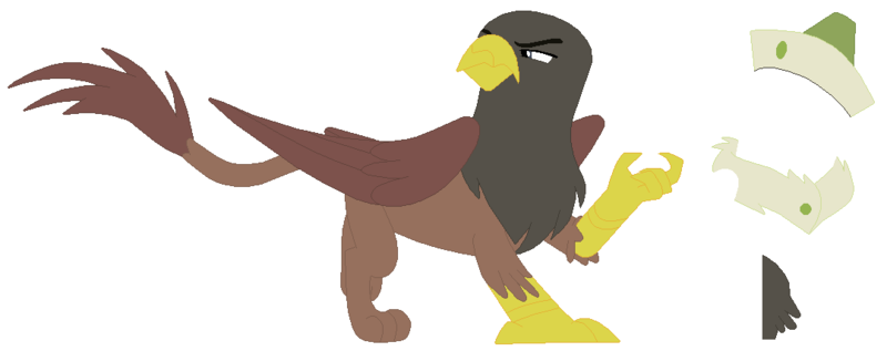 Size: 1081x428 | Tagged: safe, artist:selenaede, derpibooru import, gryphon, bald, base, image, male, png, simple background, solo, white background