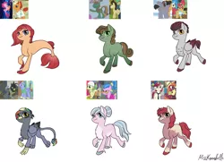 Size: 5007x3622 | Tagged: safe, artist:misskanabelle, derpibooru import, pinkie pie, oc, earth pony, pony, seapony (g4), crack ship offspring, earth pony oc, image, png, screencap reference, seaponified, seapony pinkie pie, signature, species swap