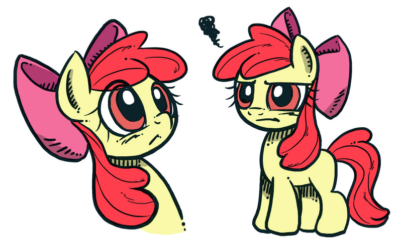 Size: 1024x628 | Tagged: artist needed, safe, derpibooru import, apple bloom, pony, female, filly, glare, image, miffed, png, solo