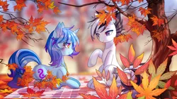 Size: 3500x1969 | Tagged: safe, artist:alus, derpibooru import, oc, oc:light shadow, oc:zerol acqua, unofficial characters only, earth pony, hybrid, pony, unicorn, derpibooru exclusive, female, image, looking at each other, male, png, shipping