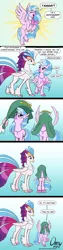 Size: 1000x3980 | Tagged: safe, artist:omny87, derpibooru import, queen novo, silverstream, hippogriff, my little pony: the movie, behaving like a bird, blanket, comic, hippogriffs doing bird things, image, png