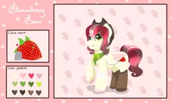 Size: 2000x1200 | Tagged: safe, artist:julie25609, derpibooru import, oc, oc:strawberry seam, unofficial characters only, cowboy hat, hat, image, png, reference sheet, stetson