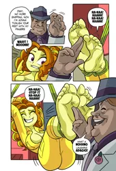 Size: 1740x2554 | Tagged: suggestive, artist:art-2u, derpibooru import, adagio dazzle, equestria girls, adagio dat-azzle, april o'neil, breasts, busty adagio dazzle, don turtelli, feet, female, femsub, fetish, foot fetish, image, jpeg, subdagio, submissive, teenage mutant ninja turtles, tickling
