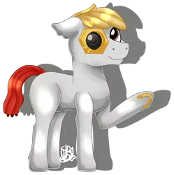 Size: 1988x2000 | Tagged: safe, artist:spokenmind93, derpibooru import, oc, ponified, unofficial characters only, cyborg, earth pony, pony, adoptable, image, meltan, mythical pokémon, png, pokémon, ponymon, raised hoof, simple background, smiling, solo, transparent background
