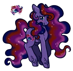 Size: 697x678 | Tagged: safe, artist:fizzmitz, derpibooru import, oc, oc:starshown nebula, unofficial characters only, earth pony, pony, blushing, cute, female, image, mare, multicolored hair, png, solo