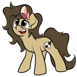 Size: 2000x2000 | Tagged: safe, artist:skookz, derpibooru import, oc, unofficial characters only, earth pony, pony, bow, excited, female, hair bow, happy, image, mare, png, simple background, solo, standing, transparent background