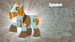 Size: 4617x2590 | Tagged: safe, artist:andoanimalia, derpibooru import, rockhoof, earth pony, pony, bio, high res, image, male, png, show accurate, solo, stallion, story included