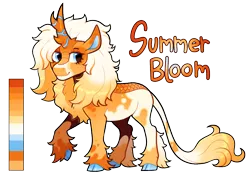 Size: 1000x700 | Tagged: safe, artist:lastnight-light, derpibooru import, oc, oc:summer bloom, kirin, female, image, png, simple background, solo, transparent background