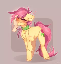 Size: 1512x1580 | Tagged: safe, artist:dead mint, derpibooru import, roseluck, human, pony, behaving like a cat, collar, commission, commissioner:doom9454, cute, disembodied hand, hand, image, pet tag, petting, png, pony pet, rosepet