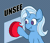 Size: 2000x1700 | Tagged: safe, artist:zeronixma, editor:drtoughlove, twibooru exclusive, trixie, pony, unicorn, animated, big red button, button, female, gif, image, reaction image, scrunchy face, solo, unsee