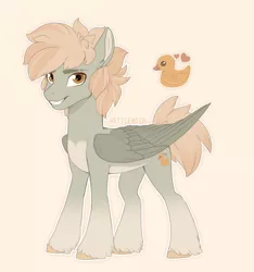 Size: 1024x1093 | Tagged: safe, artist:nettlemoth, derpibooru import, oc, oc:chick meadowthatch, pegasus, pony, g5, image, jpeg, male, solo, stallion