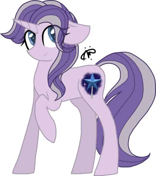 Size: 1005x1134 | Tagged: safe, artist:gallantserver, derpibooru import, oc, oc:sparkler, pony, unicorn, female, image, magical lesbian spawn, mare, offspring, parent:maud pie, parent:starlight glimmer, parents:starmaud, png, simple background, solo, transparent background